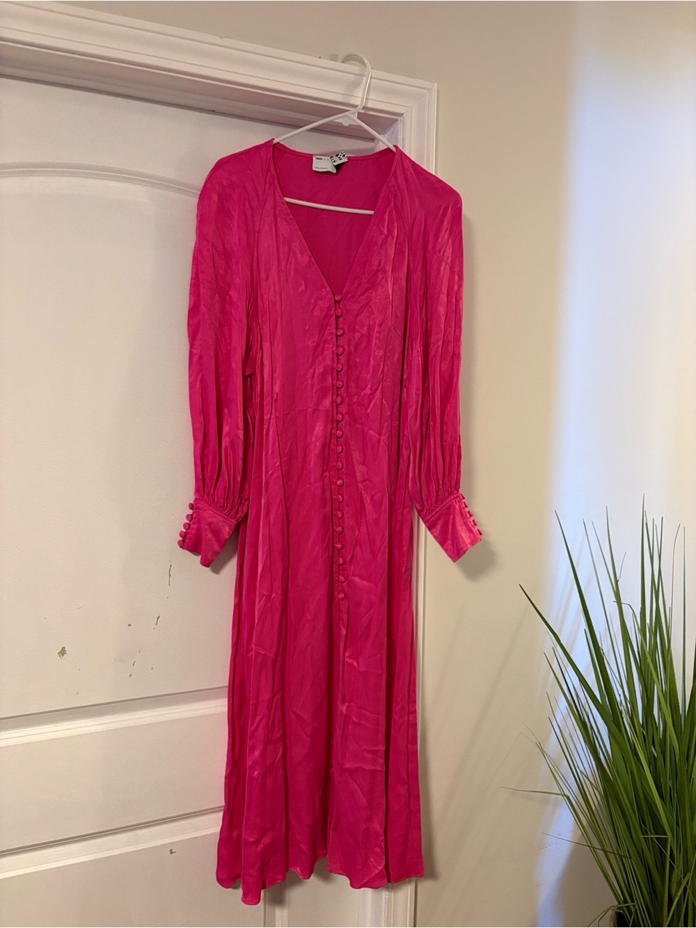 ASOS silky buttoned dress